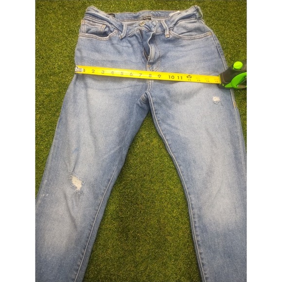 True Religion Skinny Jeans Womens 29 Blue Denim Medium Wash Cotton Distressed - Picture 4 of 6
